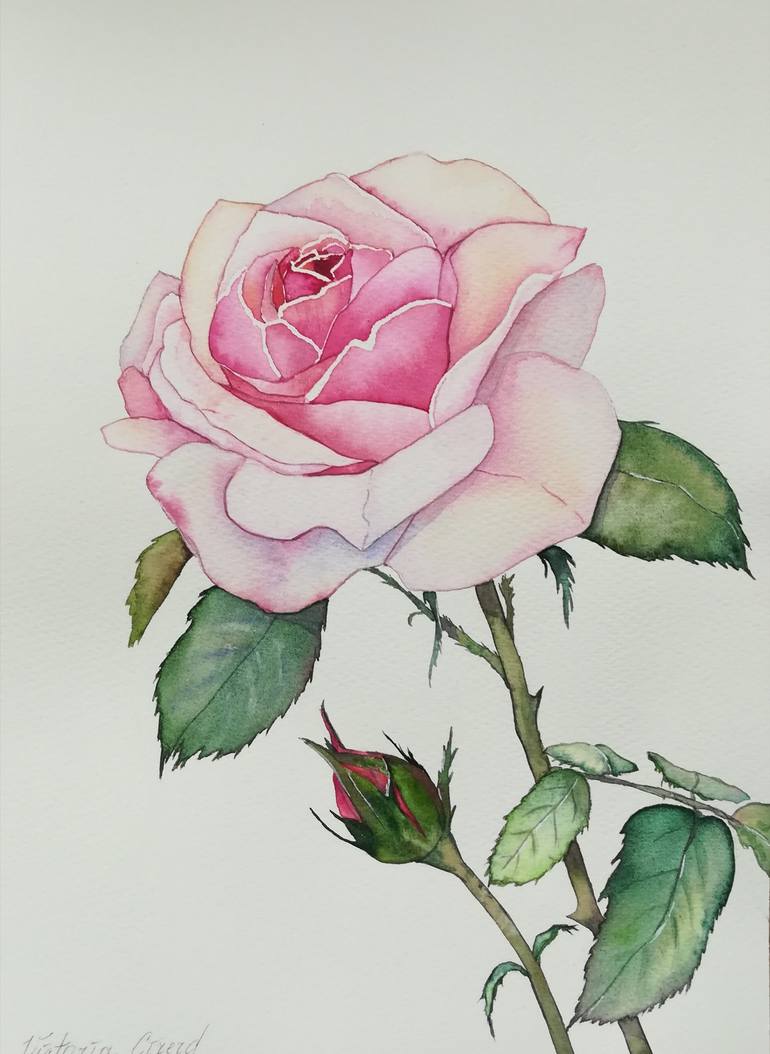 Original Floral Painting by Victoria Girerd