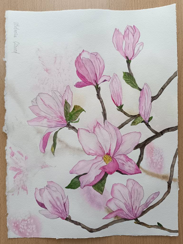 Original Floral Painting by Victoria Girerd