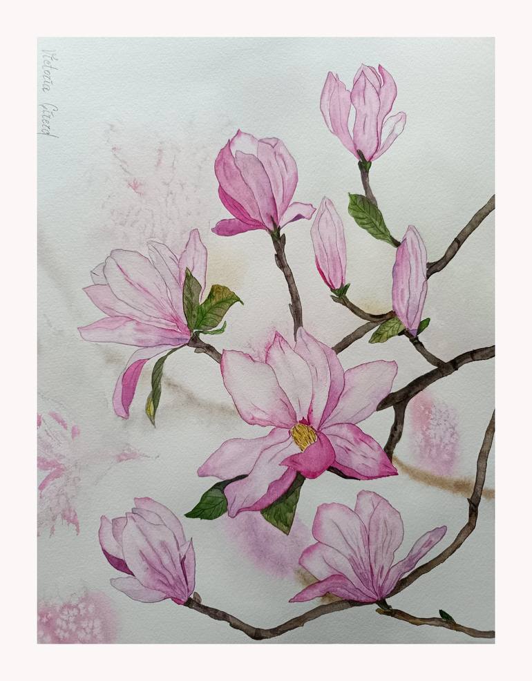 Original Floral Painting by Victoria Girerd