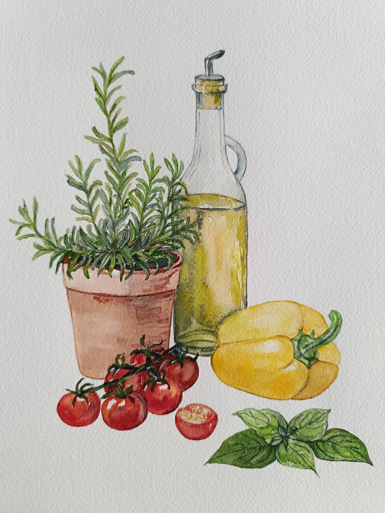 Original Realism Food & Drink Painting by Victoria Girerd