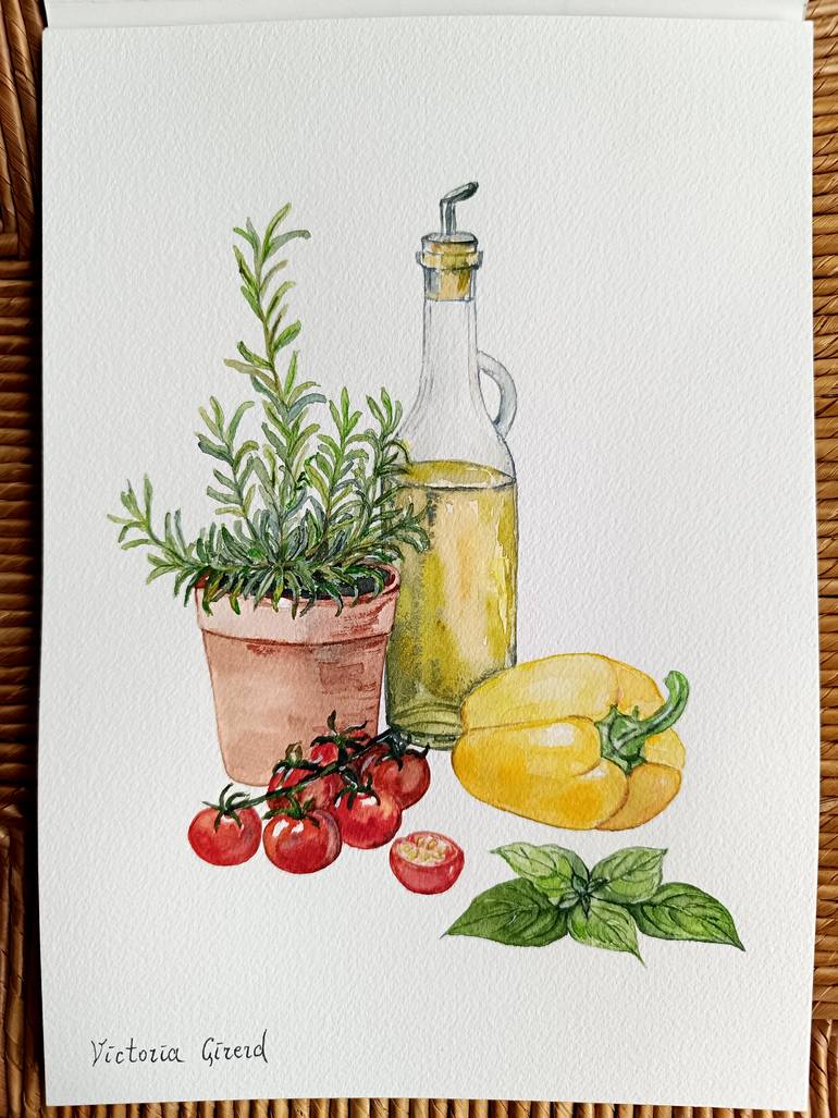 Original Realism Food & Drink Painting by Victoria Girerd