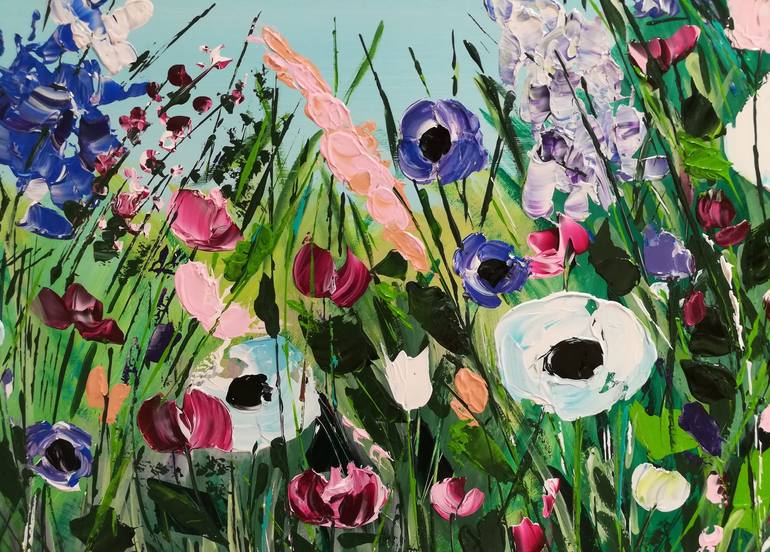 Original Floral Painting by Victoria Girerd