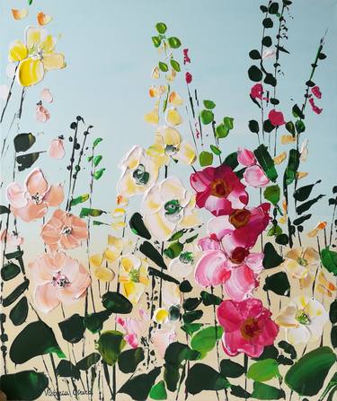 Original Abstract Floral Paintings by Victoria Girerd