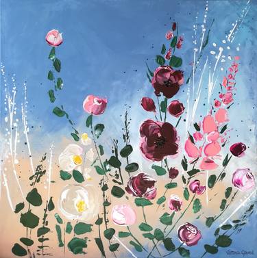 Original Abstract Floral Paintings by Victoria Girerd