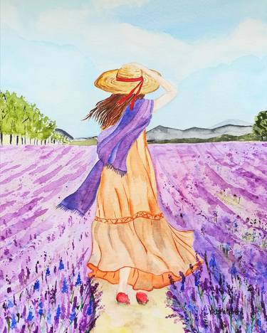 The girl in the lavender field thumb