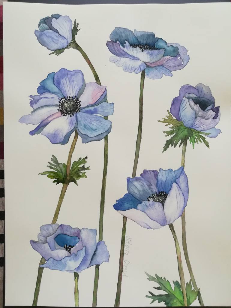 Original Fine Art Botanic Painting by Victoria Girerd