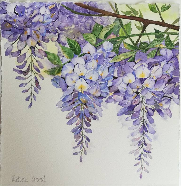 Original Fine Art Botanic Painting by Victoria Girerd