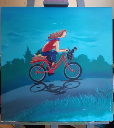 Print of Bicycle Paintings by Leonardo Viana