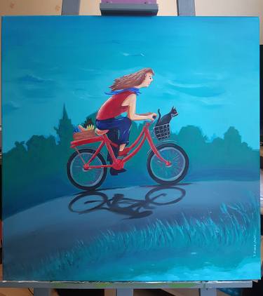 Print of Figurative Bicycle Paintings by Leonardo Viana