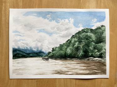 Mekong River - original A4 - prints larger sizes thumb