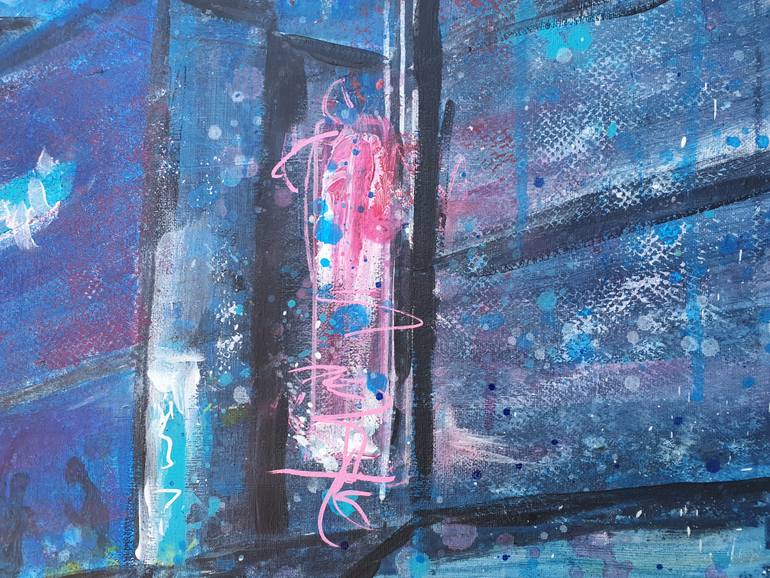 Original Abstract Cities Painting by Regan B Phelan