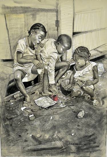 Print of Children Drawings by Stephen Osuchukwu