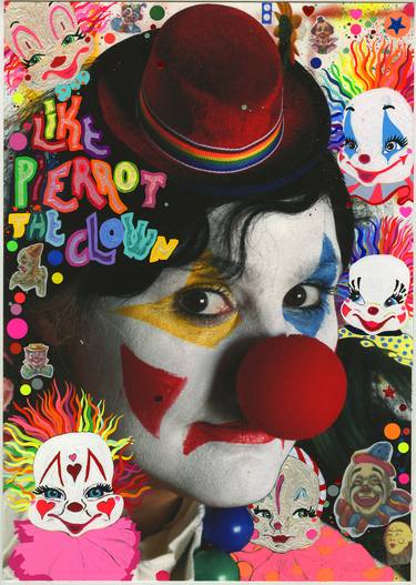 Coney Island Clowns - Like Pierrot The Clown (Portrait of Sarah by Laure A Leber) thumb