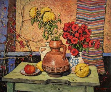 Print of Figurative Still Life Paintings by david croitor
