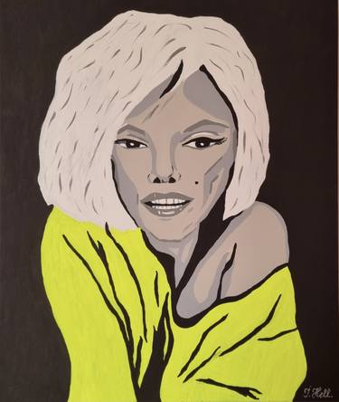 Original Pop Art Portrait Paintings by Ioana Adriana Helmeseanu