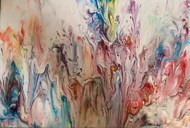 Original Abstract Floral Painting by Viktoria Miroshnik