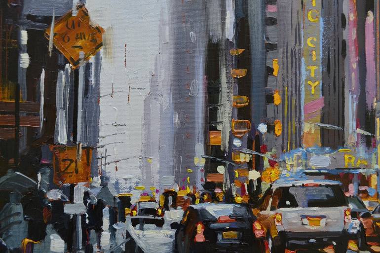 Original Realism Cities Painting by Artem lozhkin