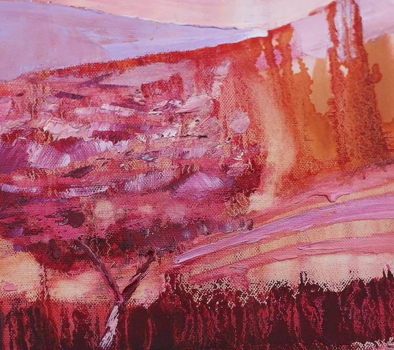 Original Art Deco Tree Painting by Mia Hunter