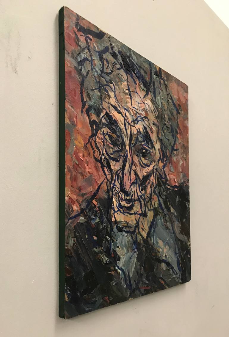 Original Abstract Expressionism People Painting by Anton Moskovkin