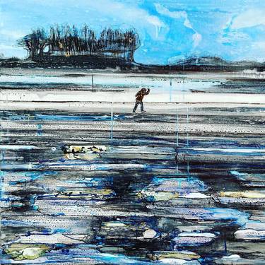 Original Abstract Expressionism Seascape Painting by Elise Van Es