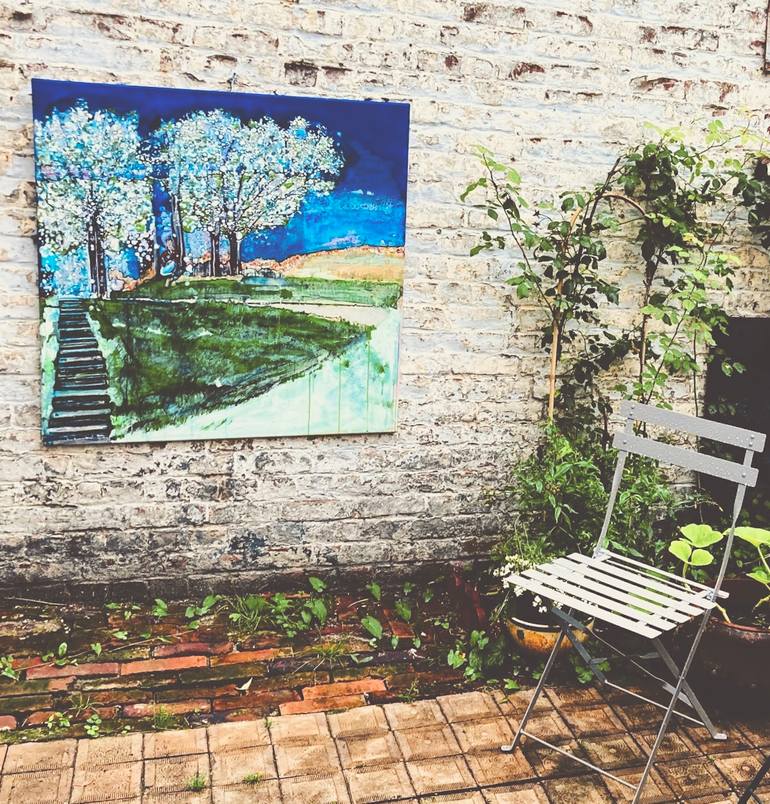 Original Abstract Expressionism Nature Painting by Elise Van Es