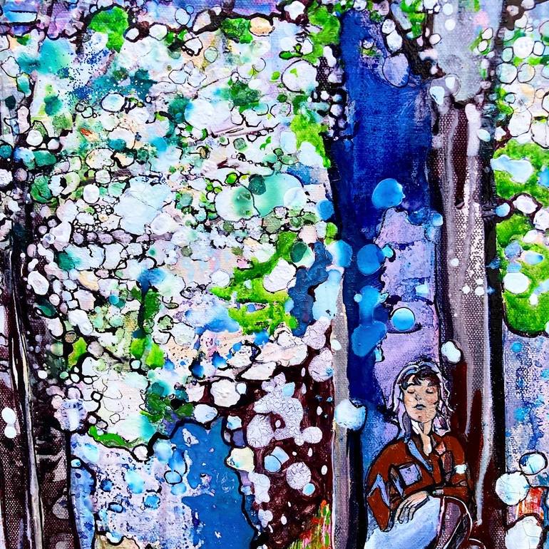 Original Abstract Expressionism Nature Painting by Elise Van Es