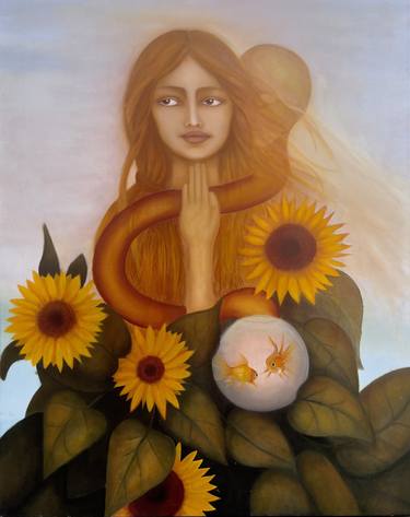 Original Floral Painting by Noemi Manser