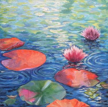 Print of Impressionism Floral Paintings by Siham Itani