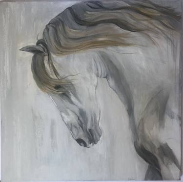 Original Expressionism Horse Paintings by Siham Itani