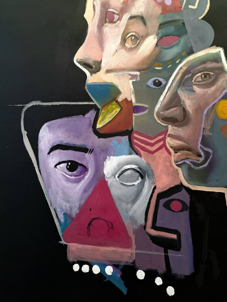 Original Contemporary People Painting by Oscar Nin