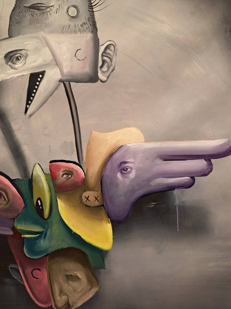 Original Surrealism Abstract Painting by Oscar Nin