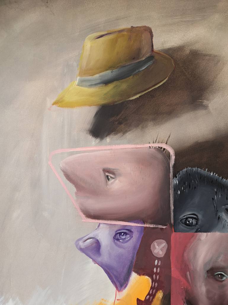 Original Contemporary People Painting by Oscar Nin