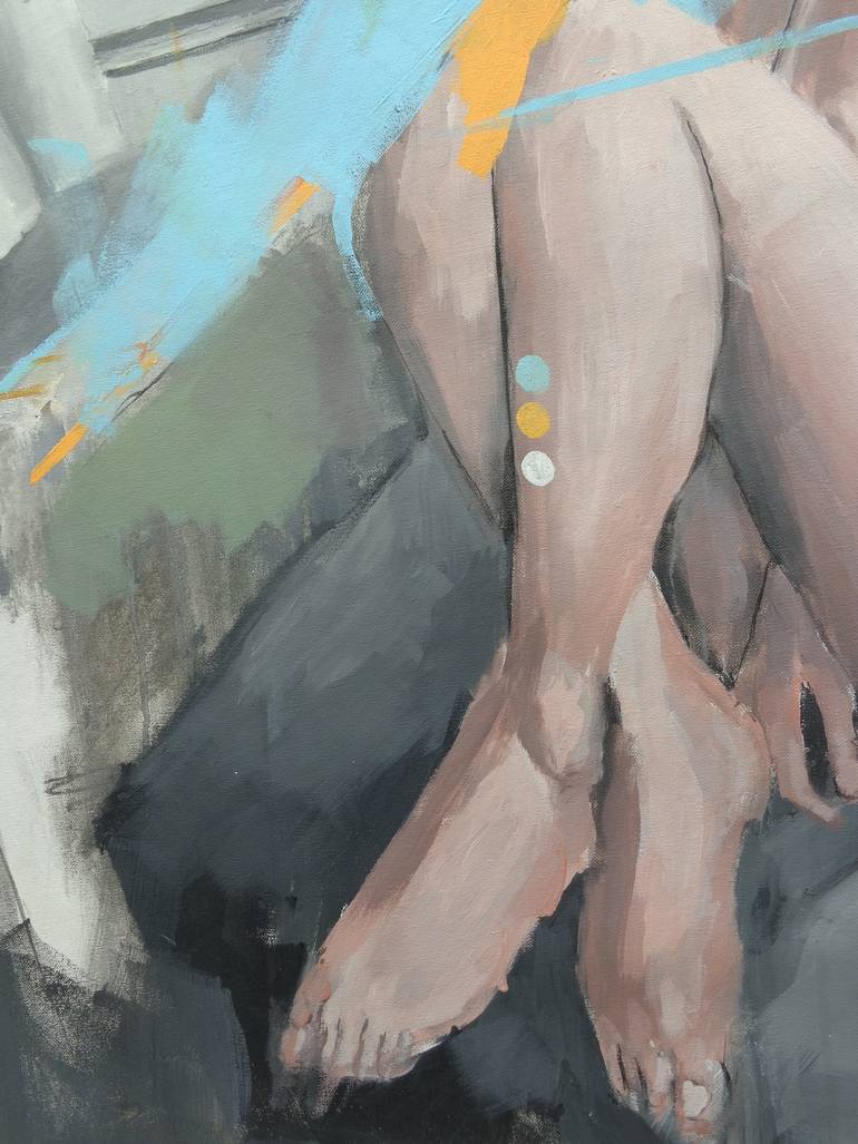 Original Portraiture People Painting by Oscar Nin
