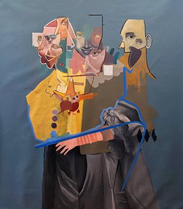 Original Cubism Portrait Paintings by Oscar Nin