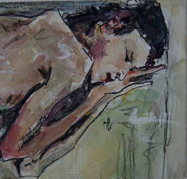 Print of Expressionism Nude Drawings by Lena Heggelund