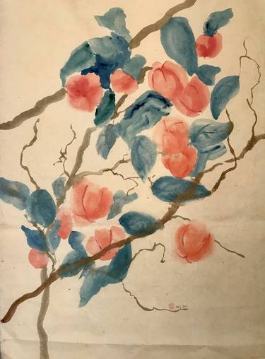 Original Minimalism Floral Paintings by Hong Nguyen