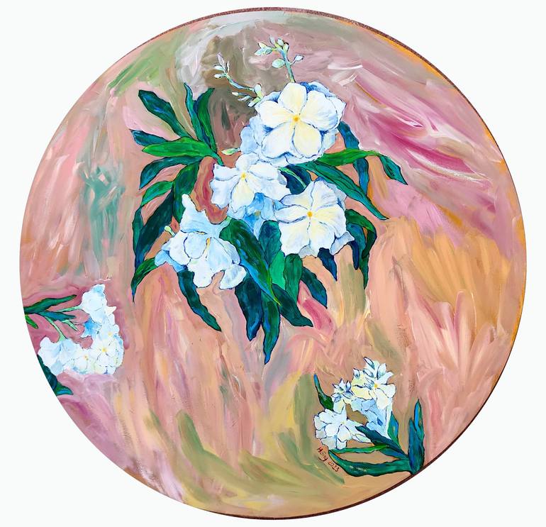 Original Floral Painting by Hong Nguyen