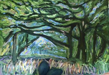 Original Impressionism Tree Paintings by Hong Nguyen