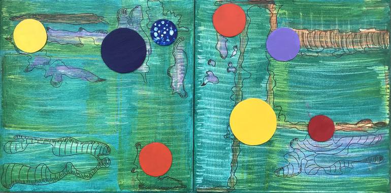 Original Abstract Expressionism Abstract Paintings by Hong Nguyen