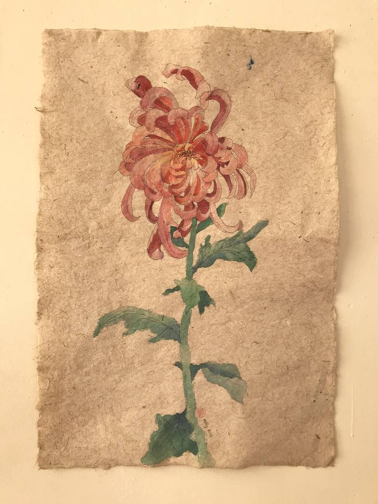 Original Floral Painting by Hong Nguyen