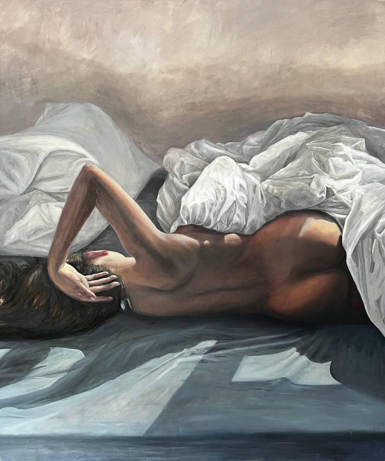 Original Realism Nude Painting by Elen Alien