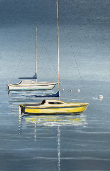 Original Expressionism Boat Paintings by Kirsten Hagen