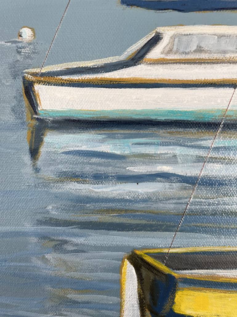 Original Expressionism Boat Painting by Kirsten Hagen