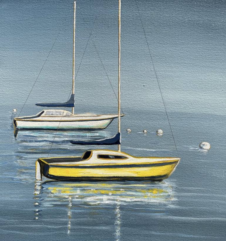 Original Expressionism Boat Painting by Kirsten Hagen