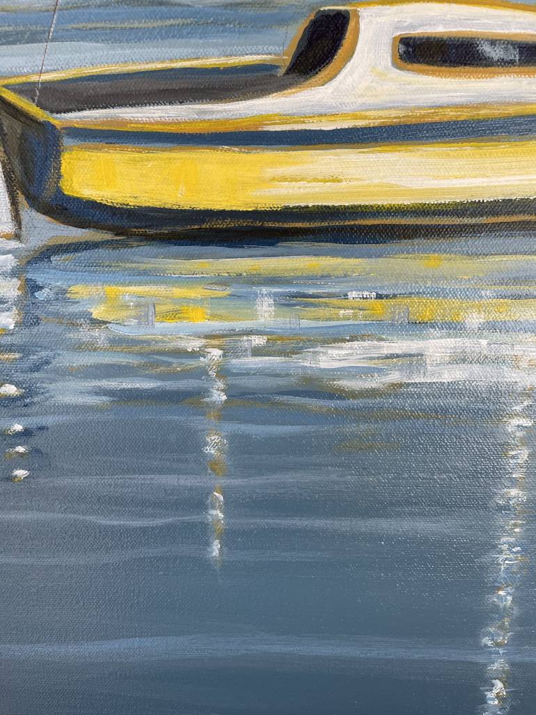 Original Expressionism Boat Painting by Kirsten Hagen