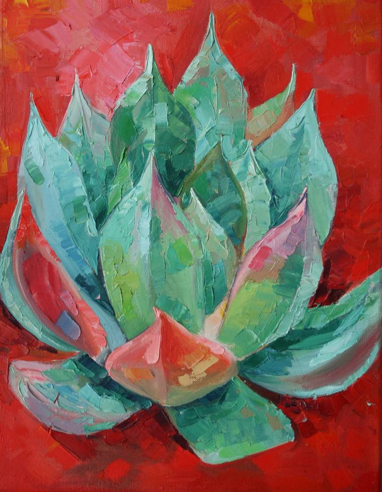 Succulent Painting by Anna Lisenkova | Saatchi Art