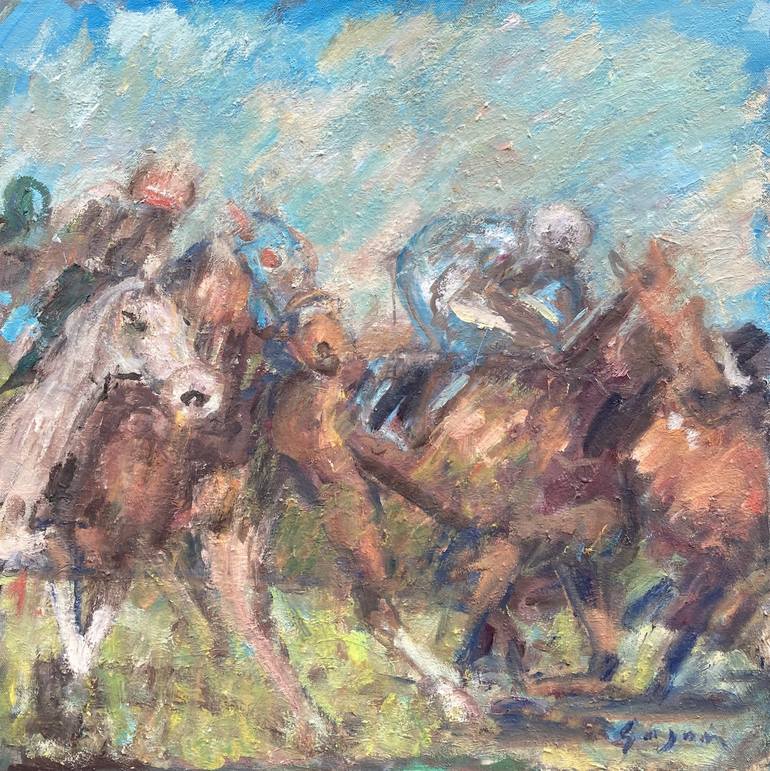 Original Modern Sport Paintings by Pierre Gogois