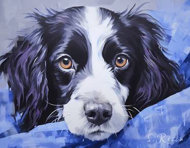 Print of Impressionism Dogs Digital by Sherry Riccu