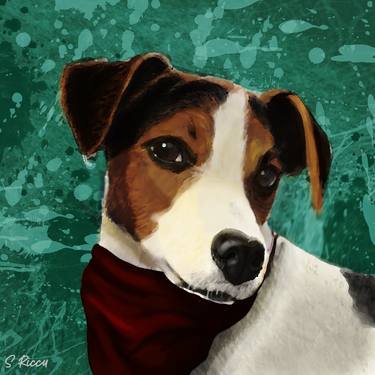 Print of Dogs Mixed Media by Sherry Riccu