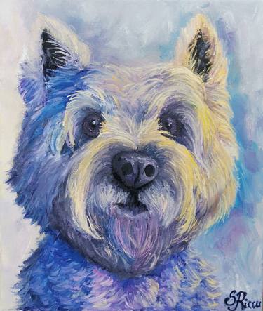 Print of Impressionism Dogs Paintings by Sherry Riccu